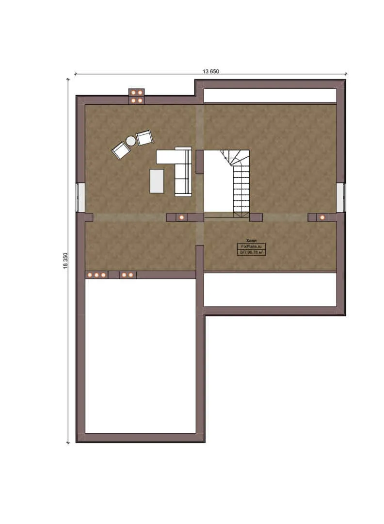 F-7172 - Планы дома с мансардой 14 на 19, площадью 330 м² с террасой, гаражом на 2 машины и 3 спальнями