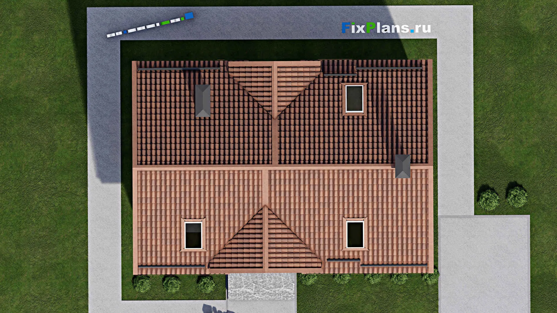 F-5318 - Проект дома с мансардой 10 на 13, площадью 150 м² с 4 спальнями