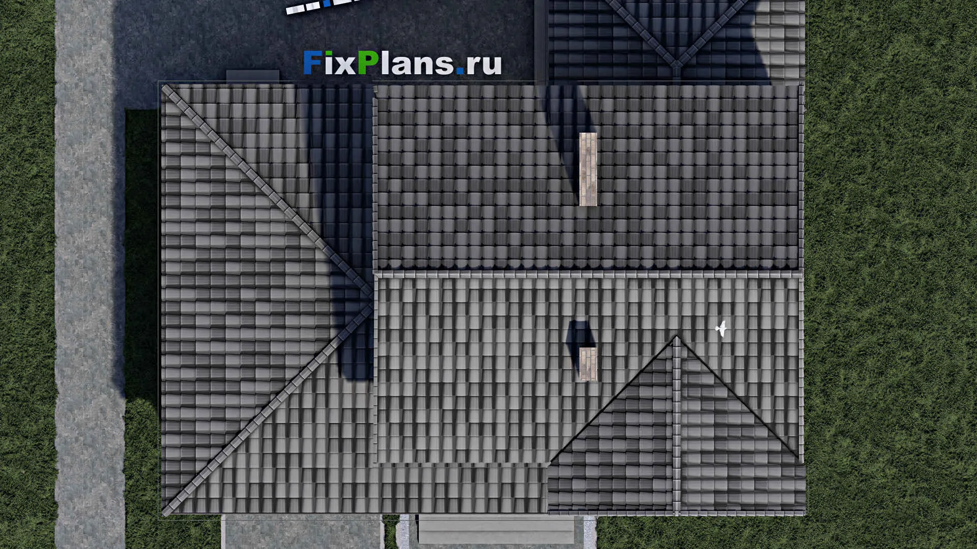 F-0899 - Проект двухэтажного дома 9 на 14, площадью 160 м² с гаражом на 2 машины и 3 спальнями