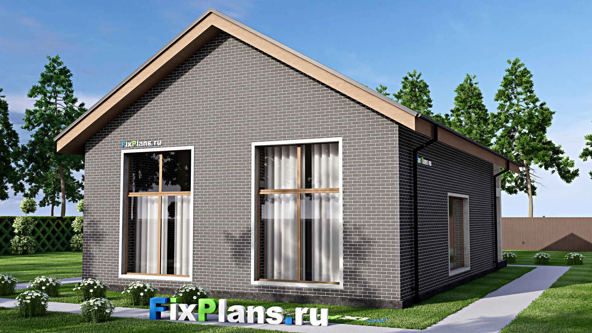 F-14120 - Проект дома с мансардой 12 на 17, площадью 180 м² с террасой и 4 спальнями