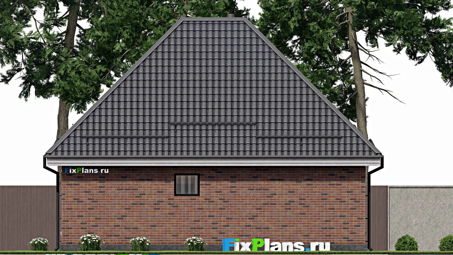 F-2348 - Проект одноэтажного дома 9 на 11, площадью 80 м² с 3 спальнями