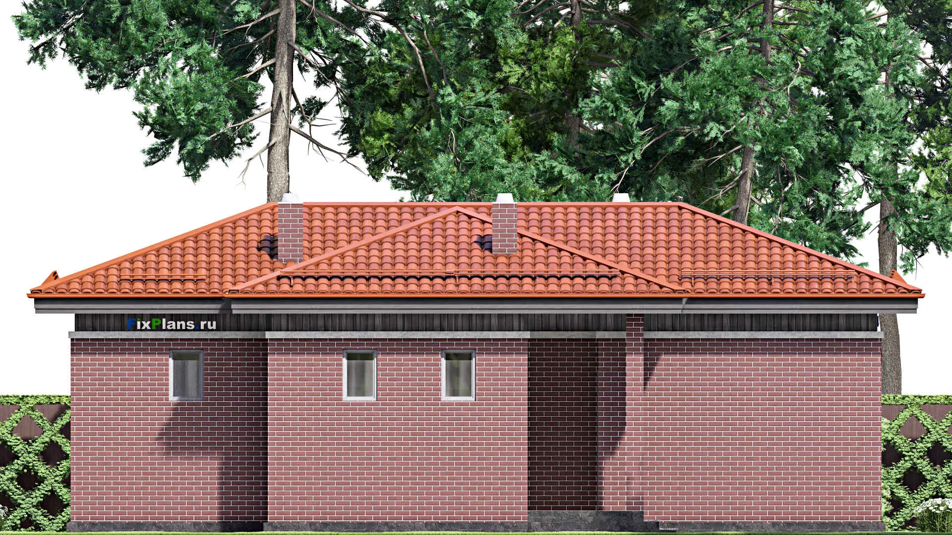 F-14849 - Проект бани 12 на 14, площадью 100 м² с терассой и 2 санузлами